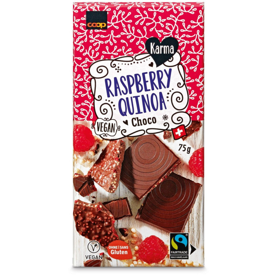 Karma tavoletta di ciocolato con quinoa & lampone 75 g