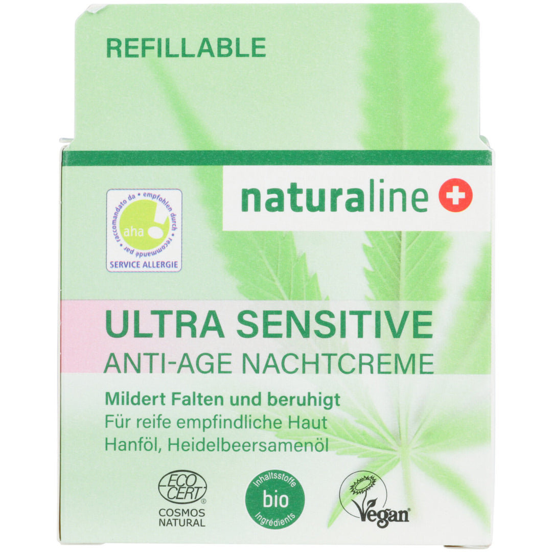 Naturaline ultra sensitive crème de nuit anti-âge 50 ml / recharge 50 ml
