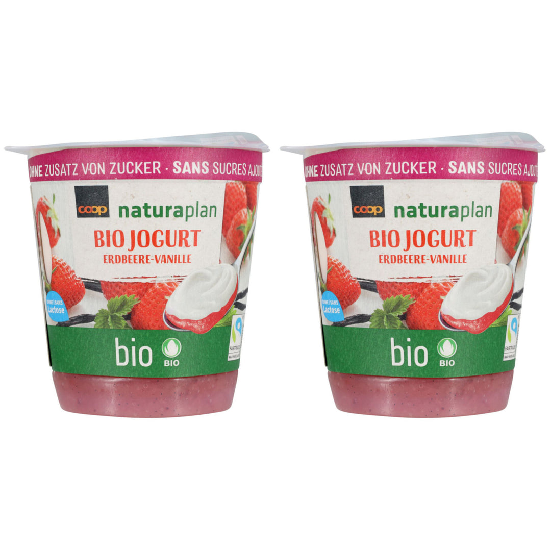 Naturaplan Bio Joghurt Erdbeer Vanille ohne Zucker 150 g