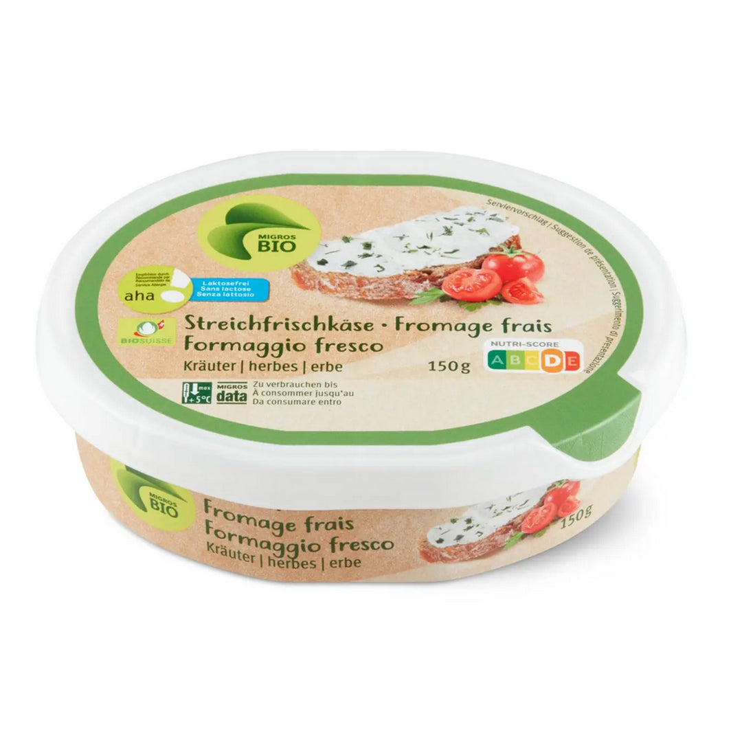 aha! bio fromage frais à tartiner aux herbes 150 g