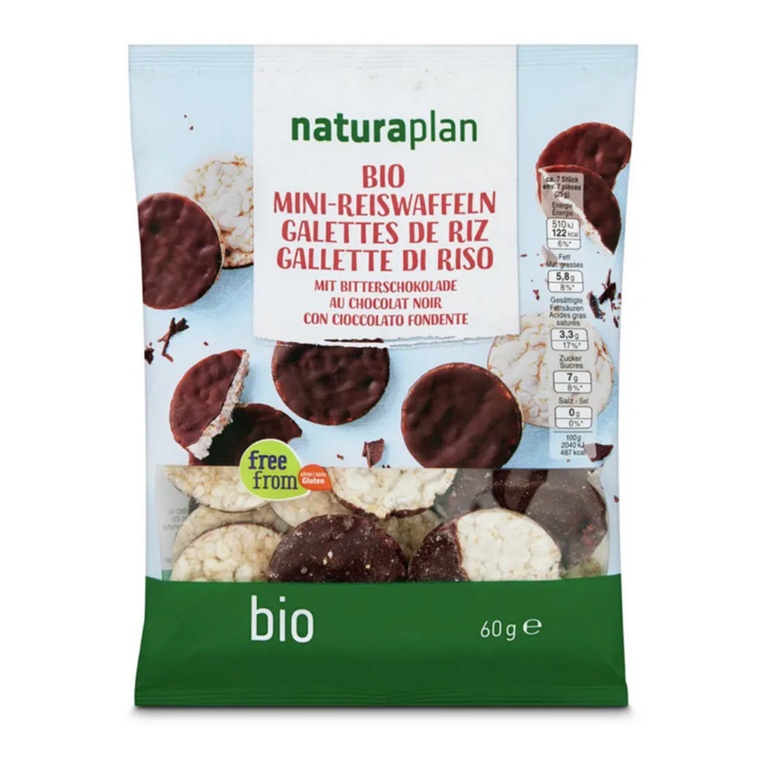 Naturaplan bio mini gallette di riso con cioccolato fondente 60 g