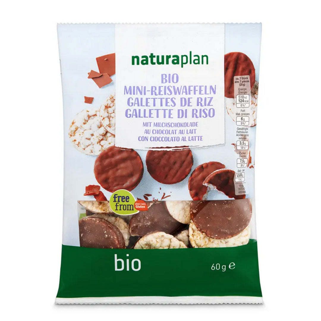 Naturaplan bio mini gallette di riso con cioccolato al latte 60 g
