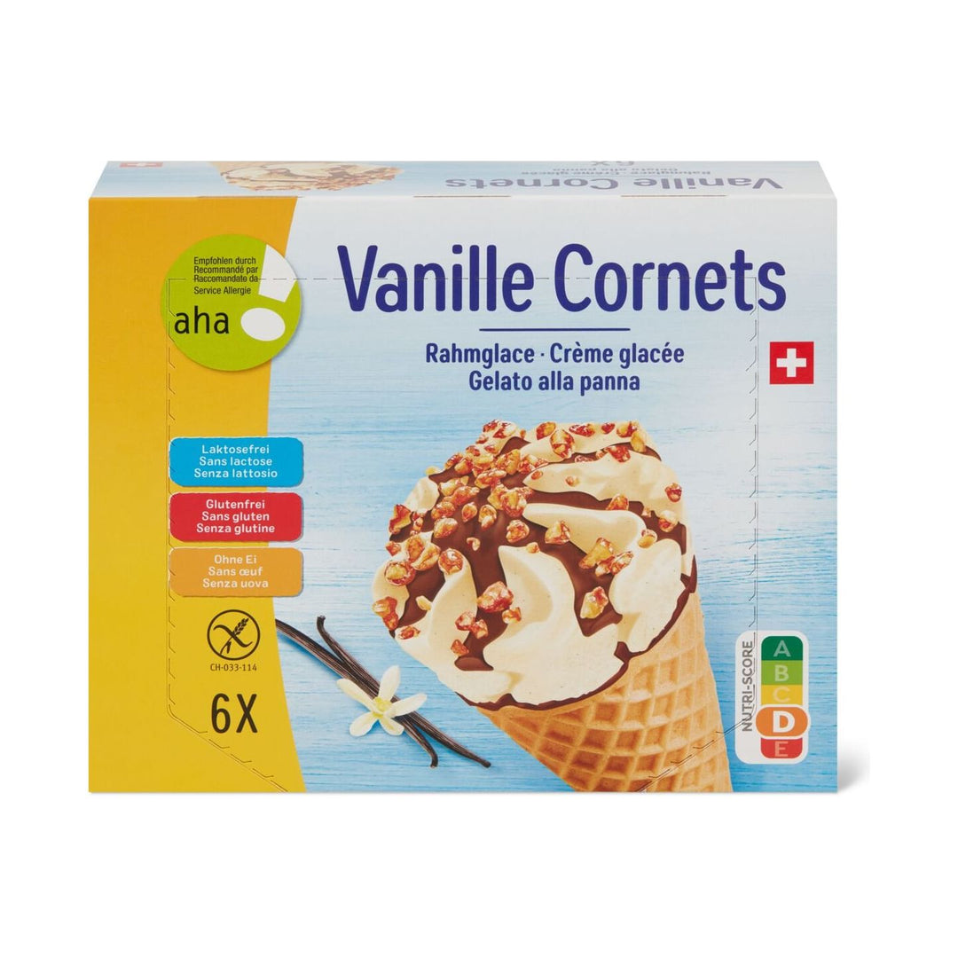 aha! crème glacée cornet à la vanille 120 ml / 6x 120 ml