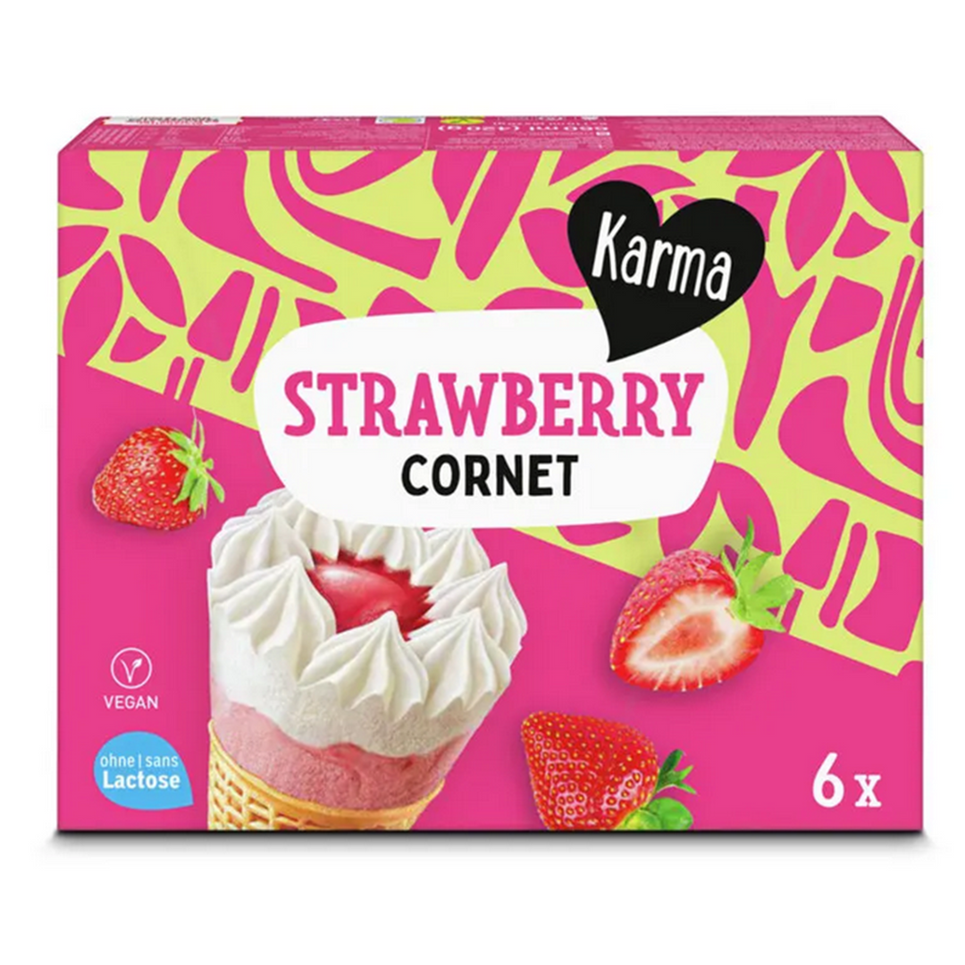 Cornet fraise végétalien 110 ml / 6x 110 ml
