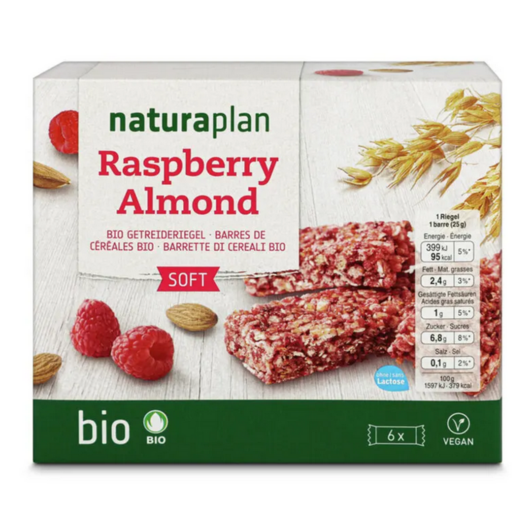 Naturaplan bio barretta di cereali lampone mandorla 6x 25 g
