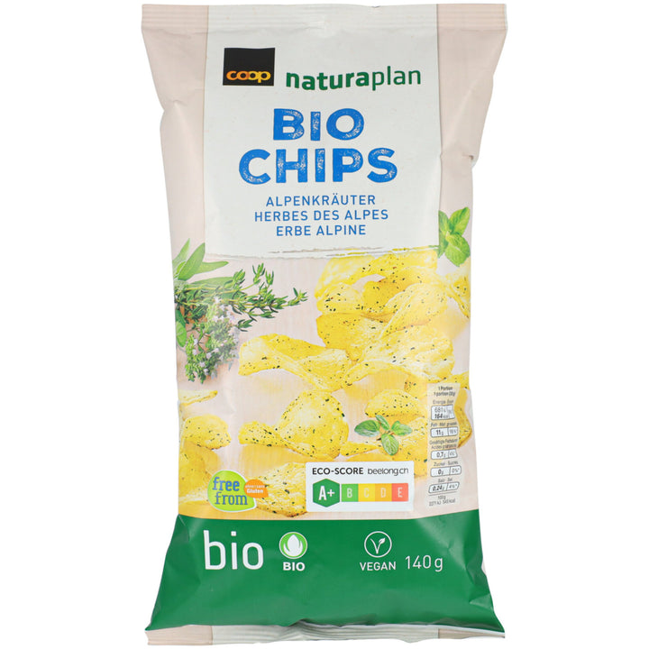 Naturaplan bio chips aux herbes des alpes 140 g