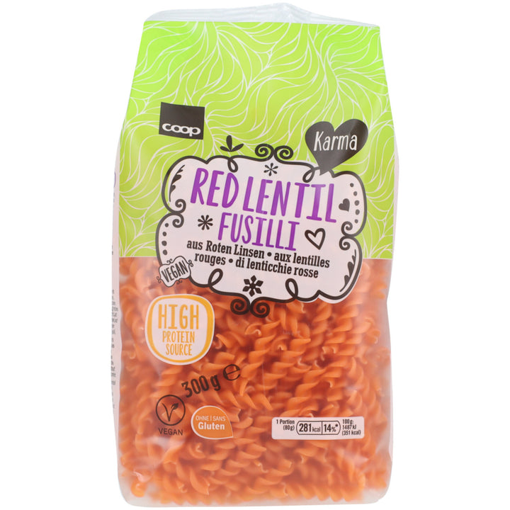 Karma fusilli aux lentilles rouges 300 g