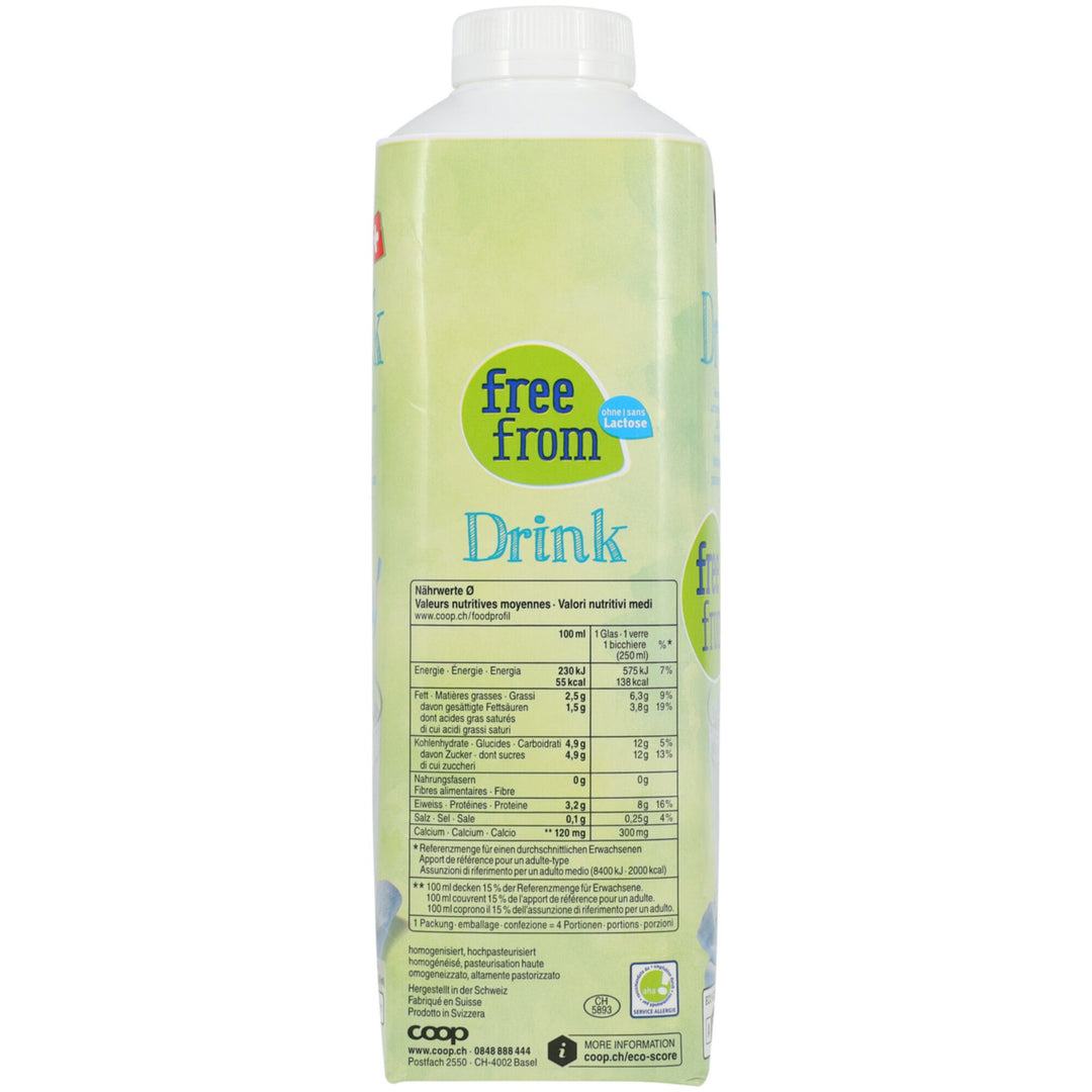 Free From Semi-Skimmed Milk High Past. 1 l