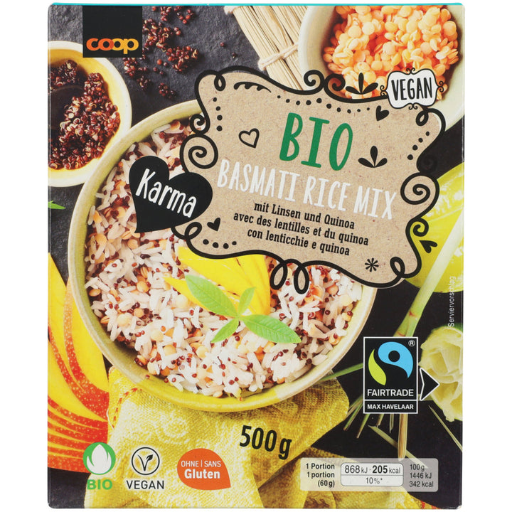 Karma bio basmati rice mix avec des lentiles et du quinoa 500 g