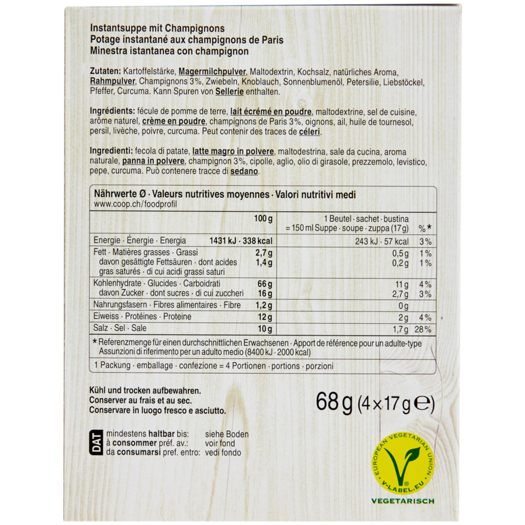 Betty Bossi vellutata di champignon 68 g