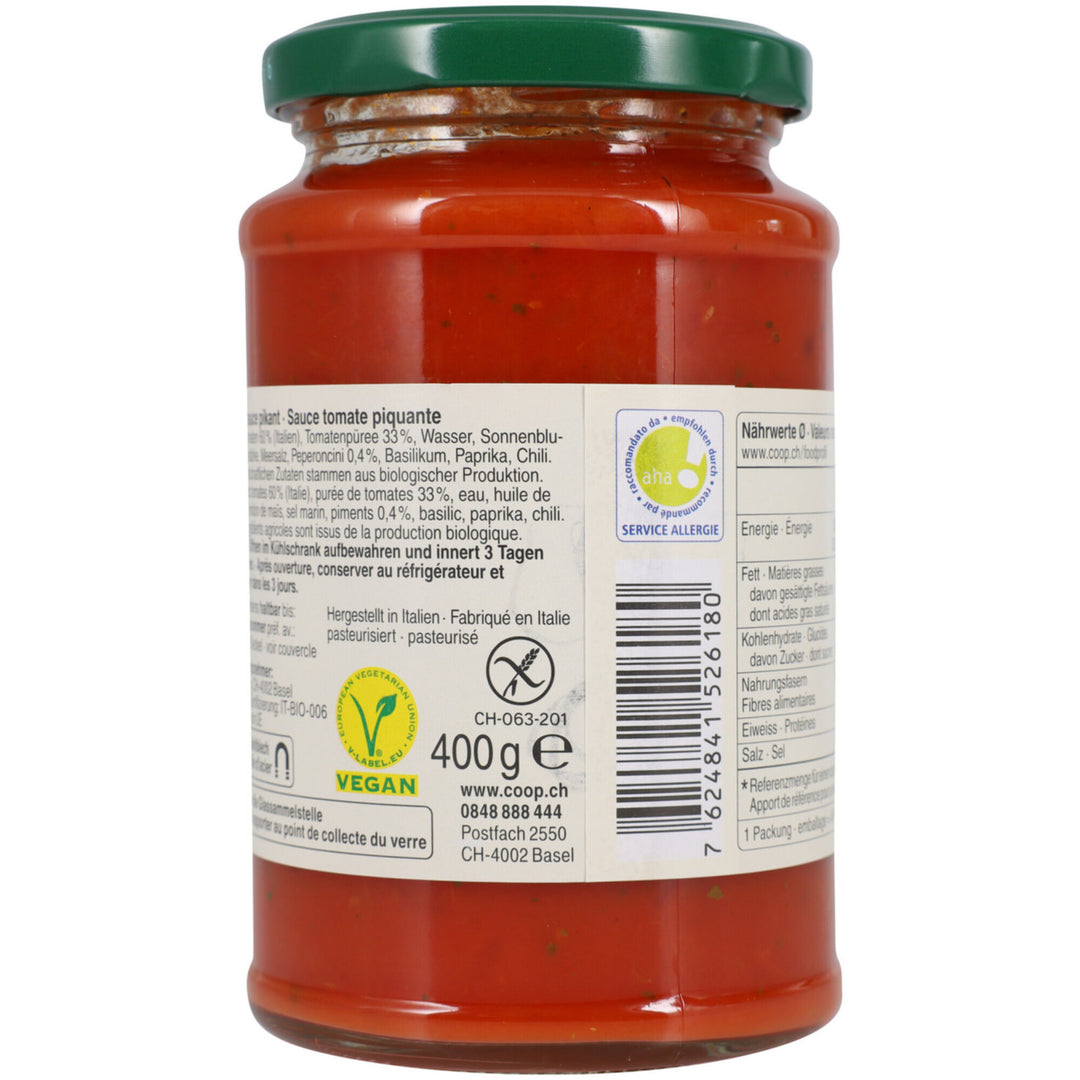 Bio sauce arrabbiata 400 g / 3x 400 g