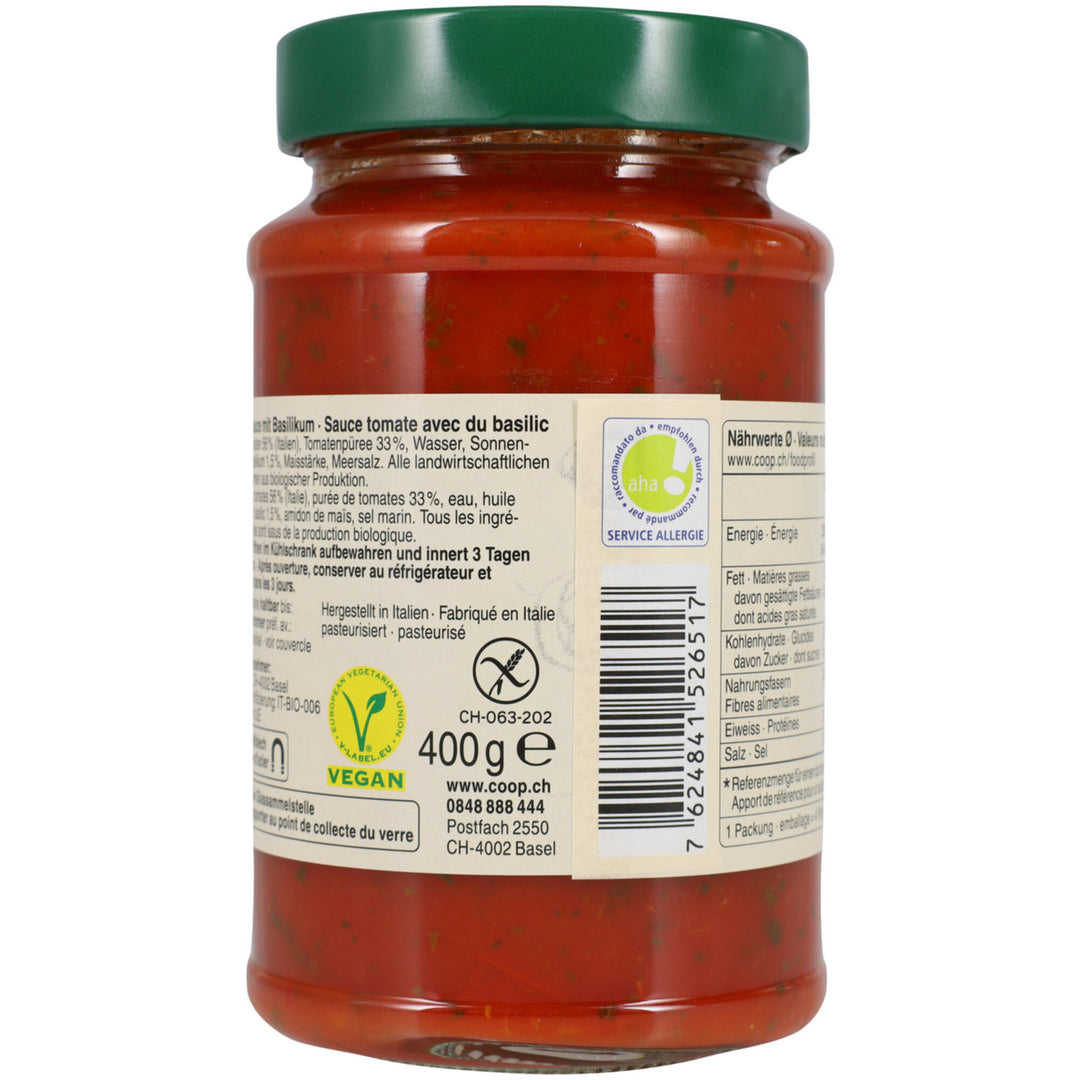 Organic Sugo Basilico 400 g / 3x 400 g