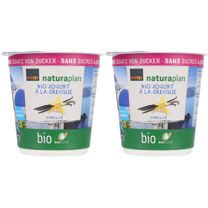 Naturaplan bio yogourt à la grecque vanille sans sucre 150 g