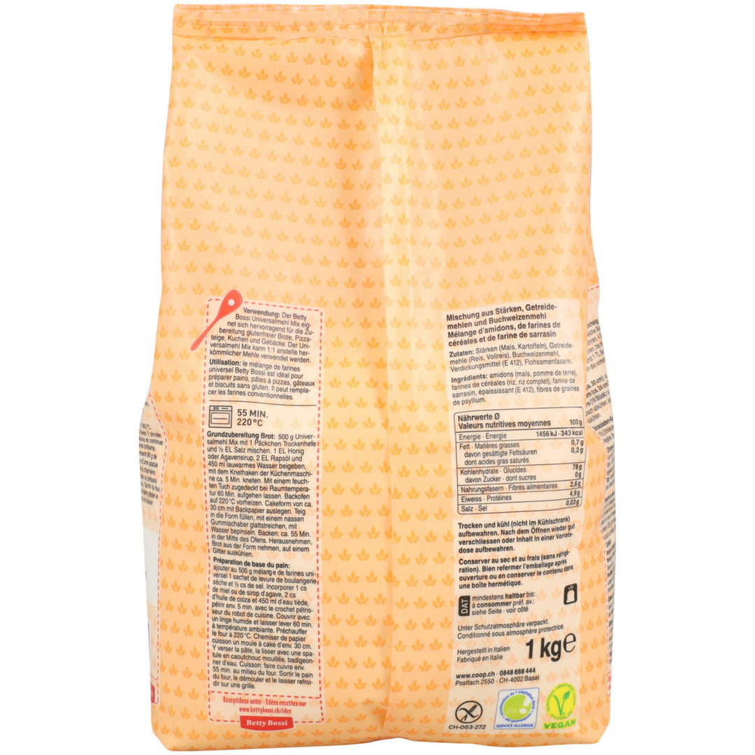 Free From Betty Bossi glutenfreier Universalmehl Mix 1 kg