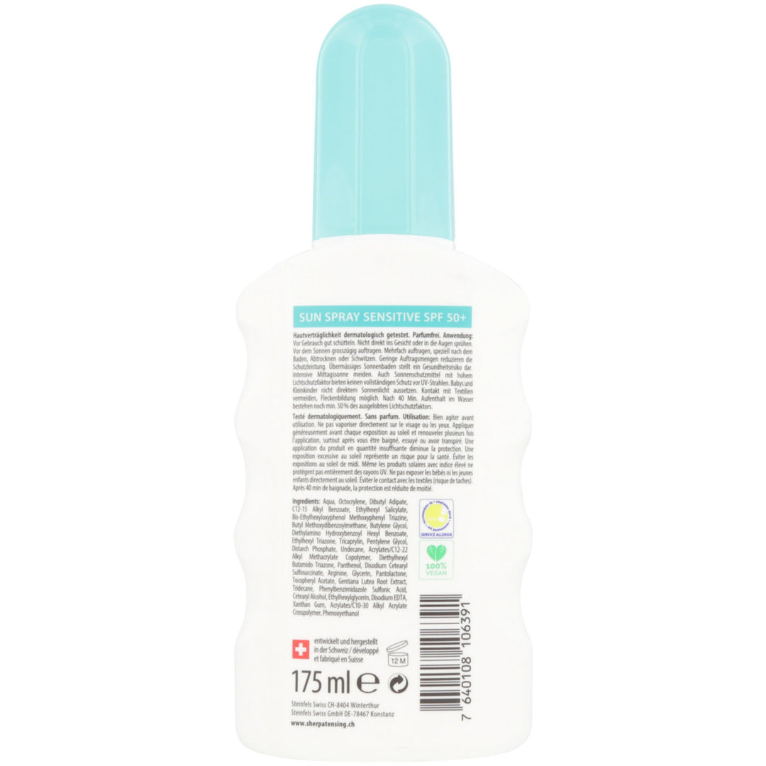 Sherpa Tensing spray solaire IP50 sensitive 175 ml