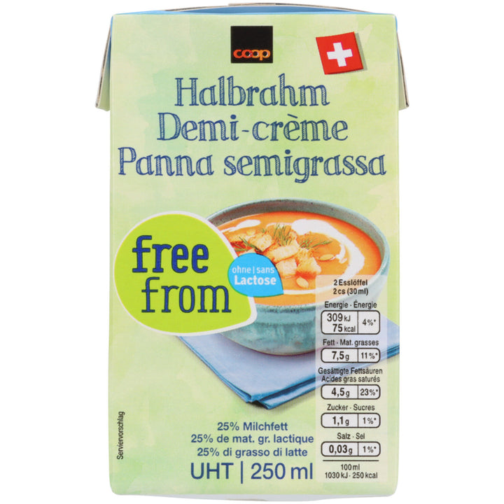 Free From Half Cream UHT 250 ml