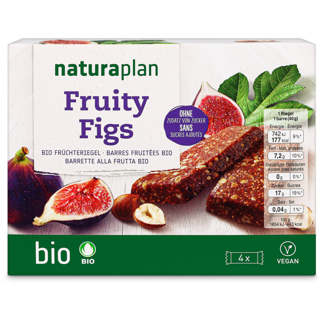 Naturaplan bio barre aux fruits fruity figs 4x 40 g