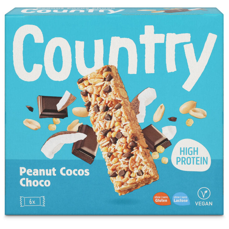 Country Protein Peanut Cocos Choco 6x 30 g