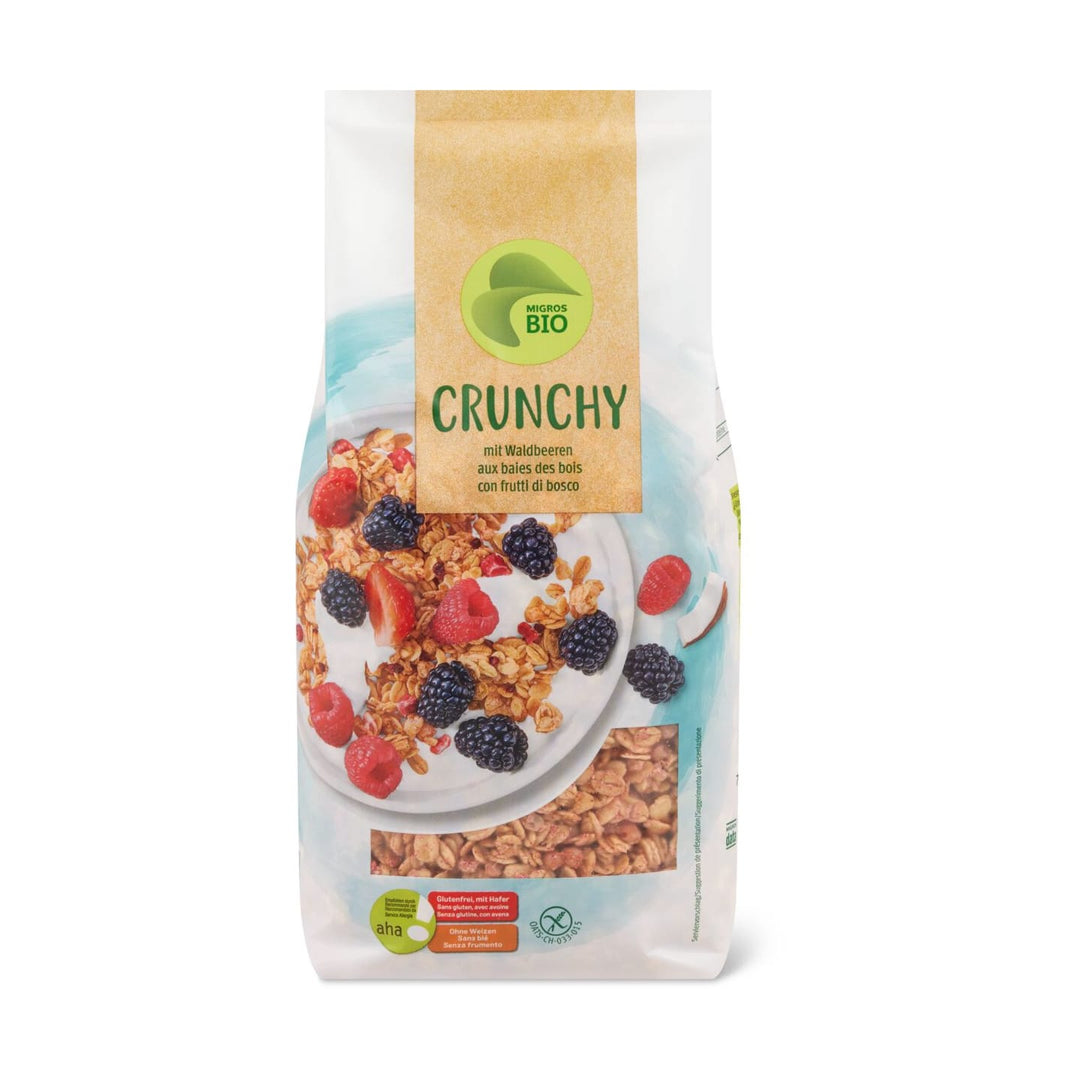 aha! bio muesli croccante ai frutti di bosco 500 g