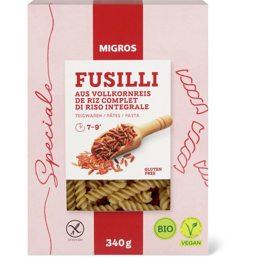 Migros Bio Fusilli Vollkornreis 340 g