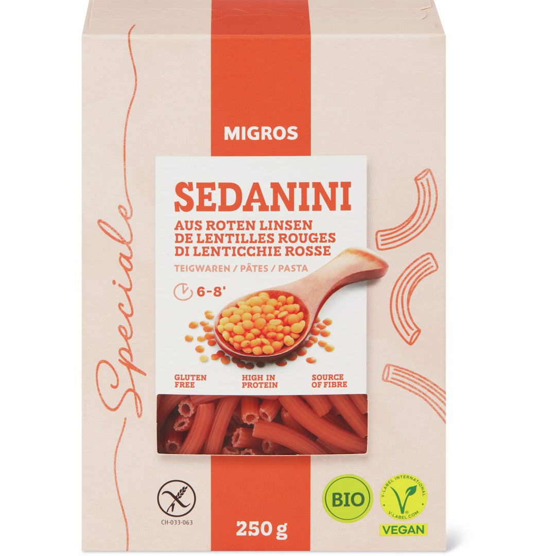 Migros Organic Sedanini Red Lentils 250 g